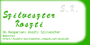 szilveszter koszti business card